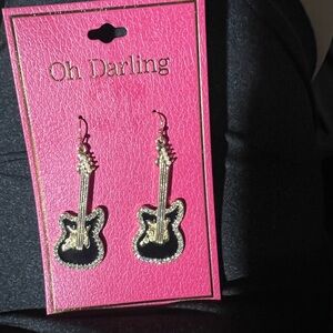 Oh Darling Guitar earrings rock n roll